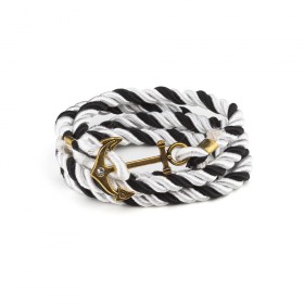 PULSERA MARÍTIMA NEGRO Y BLANCO